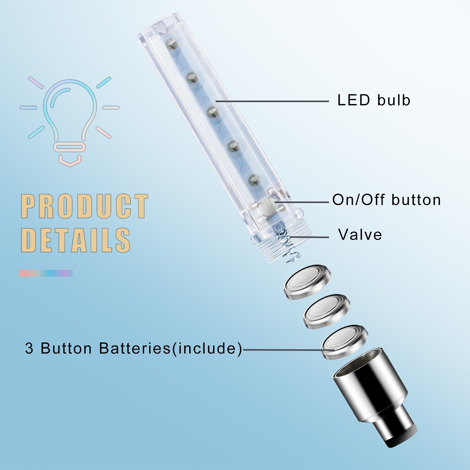 2 Pack Bicycle Waterproof LED Bike Rim Lights for Wheel Tire Valve Spoke 7 Model