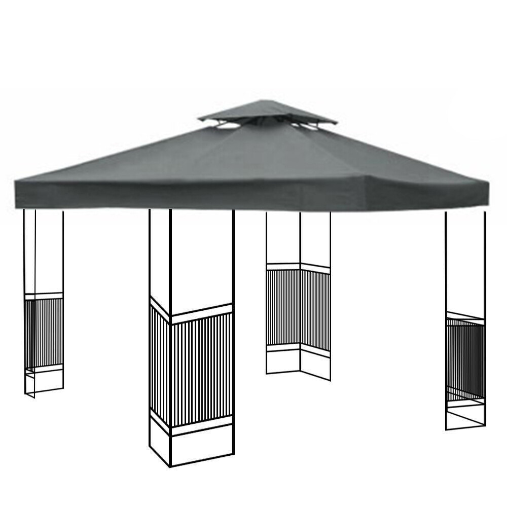 10'x10' Gazebo Canopy Top Replacement 1 2 Tier Garden Yard Patio Sunshade Cover