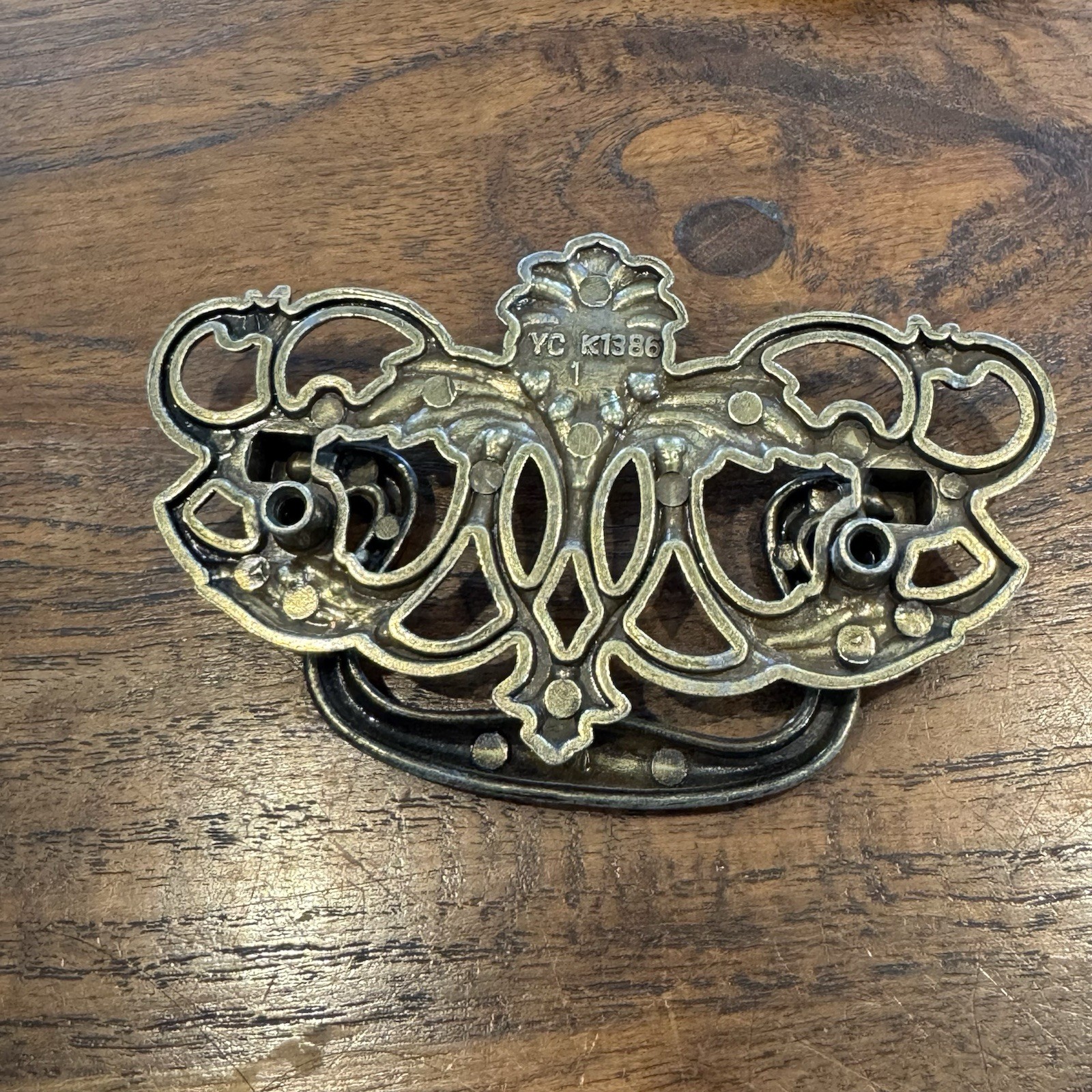 Vintage Brass Open Scroll Ornate Bail Drawer Pull Handle Lot 8 Victorian Style