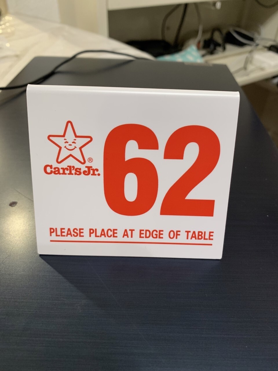 Classic Carls Jr Table Tent Number 50 thru 99