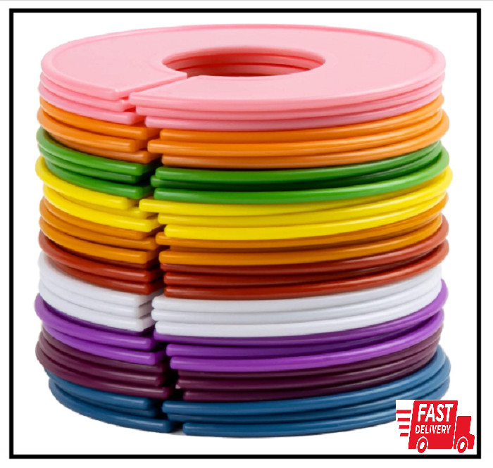 30PCS Closet Size Dividers – Hanger Markers for Kids Clothes in 10 Colors