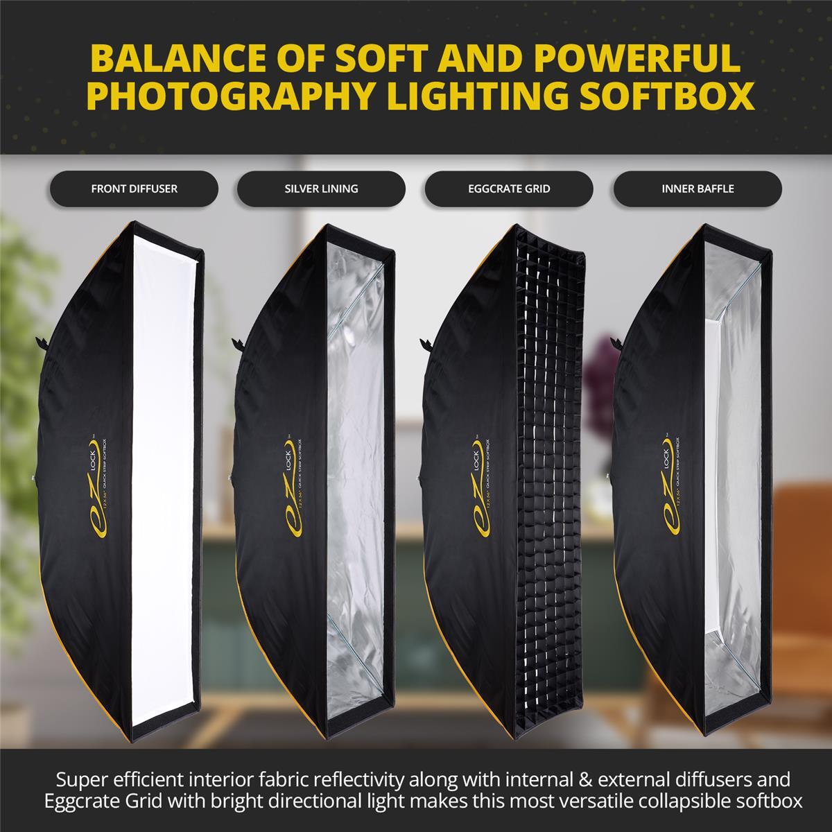 Glow EZ Lock 12x56" Quick Strip Softbox With Bowens Mount #EZ-SB-1256