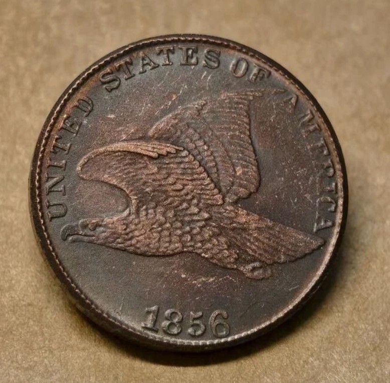 1856 Flying Eagle Cent Very Good VG Coin As shown in the figure