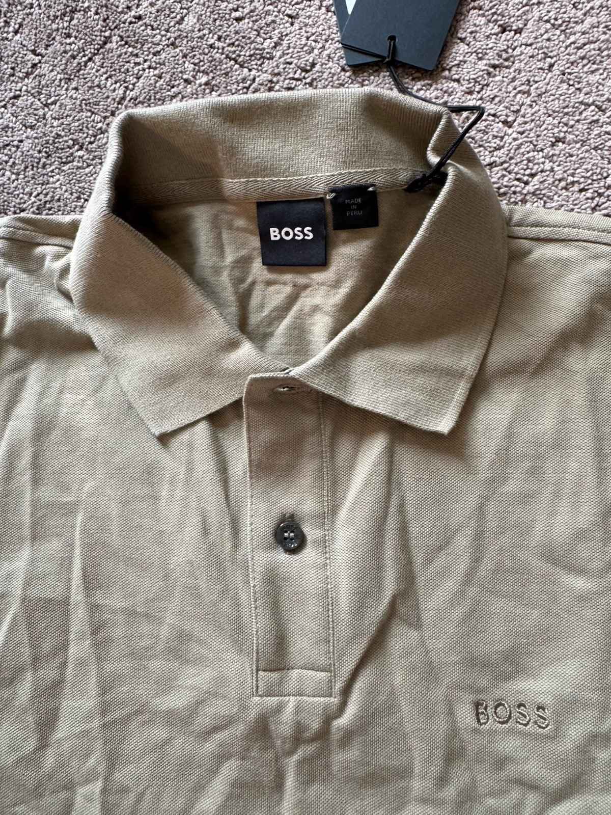 Hugo Boss Men's Pastel Green Polo Shirt Size L New with Tags