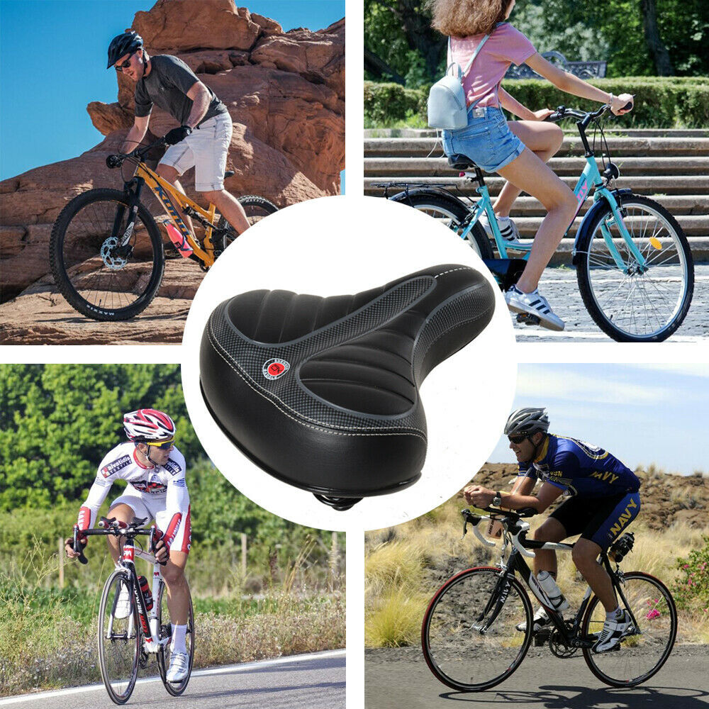 Comfort Wide Big Bum Soft Gel Cruiser Bike Saddle Bicycle Seat Air Cushion Pad