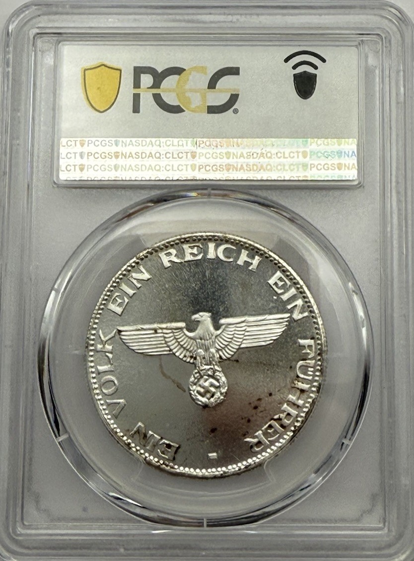 1945 (1989)-Germany Third Reich Silvered Medal, C-405, PCGS SP 66-Fantasy Issue