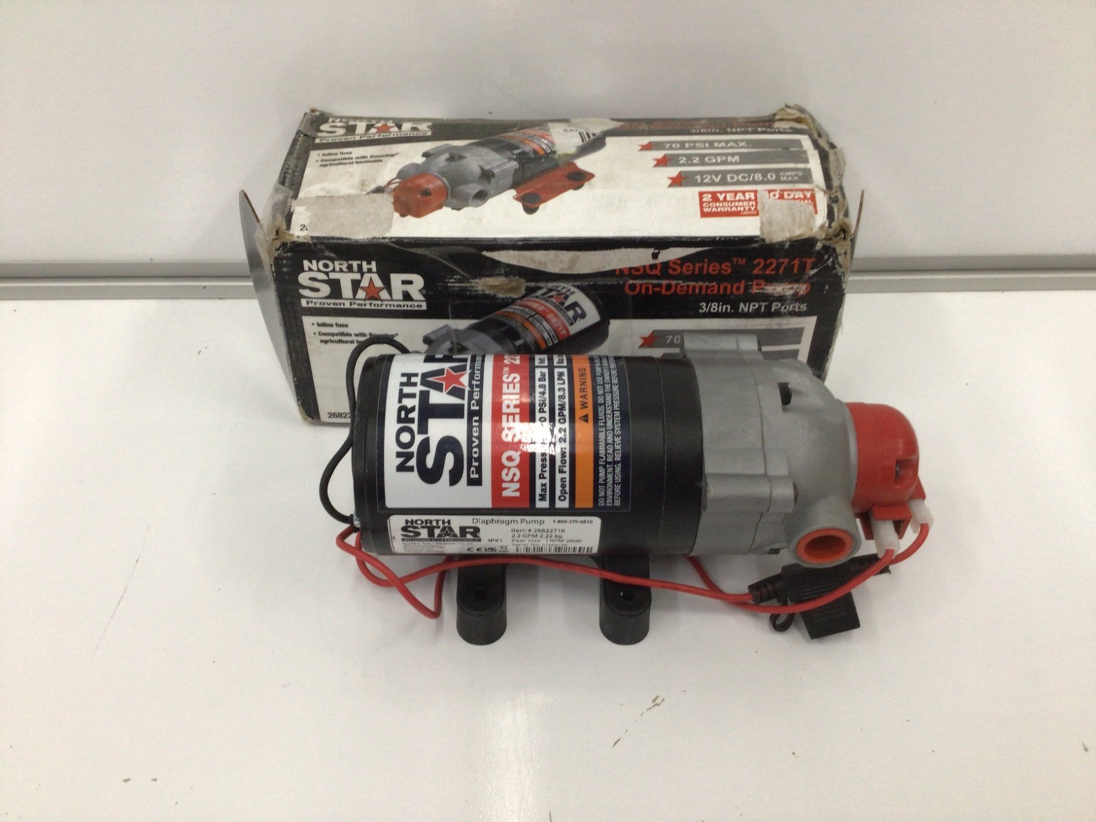 NorthStar NSQ Series 12V On-Demand Sprayer Diaphragm Pump, 2.2 GPM 2682271