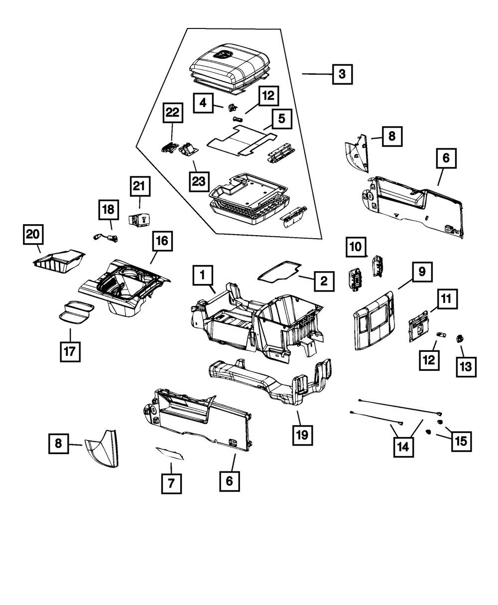 Genuine Mopar Hub Media Center 68328704AD