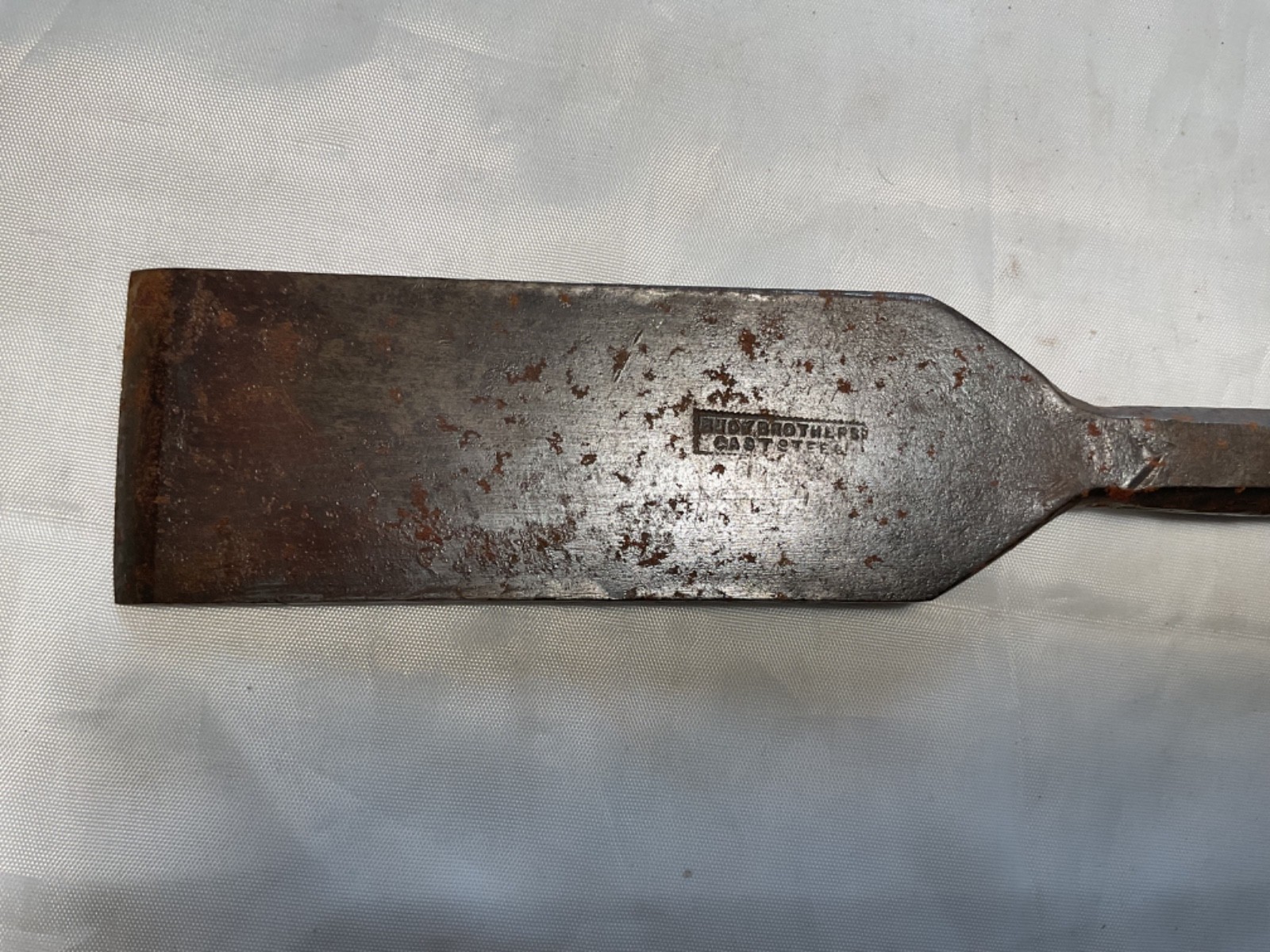 Early antique Buck Brothers 2” wide slick all steel Woodworking Chisel