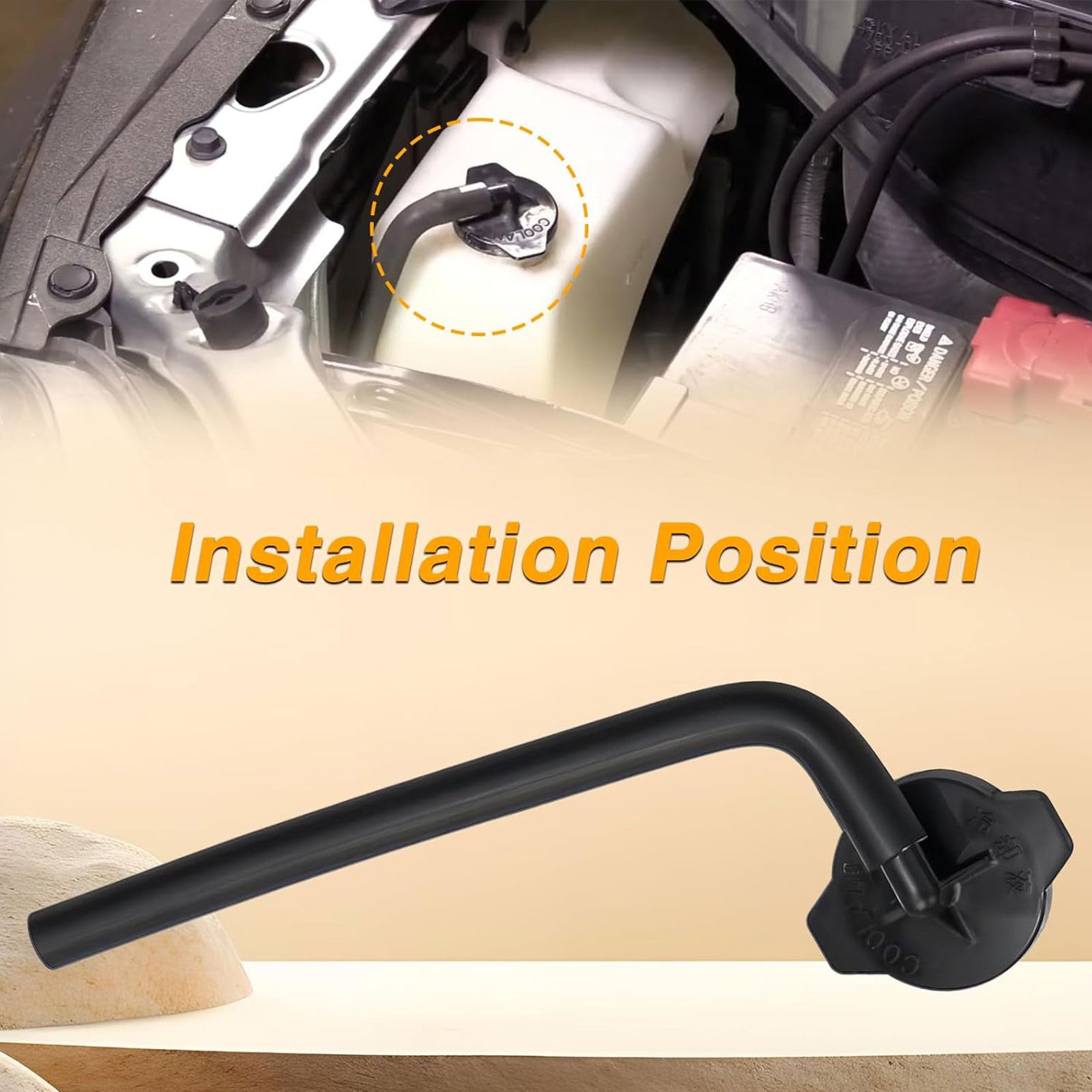 COOLANT OVERFLOW RESERVOIR COVER CAP 16405-0P040 FIT FOR TOYOTA SIENNA 2011-2020