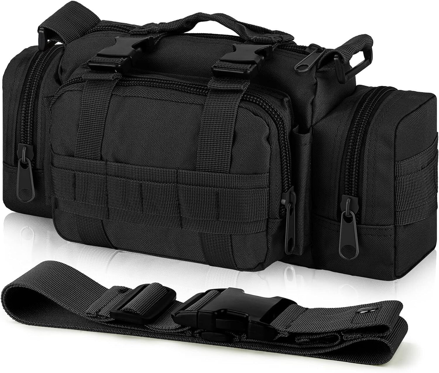 Bike Handlebar Bag Waterproof Front Storage Bag with Removable Shoulder Strap