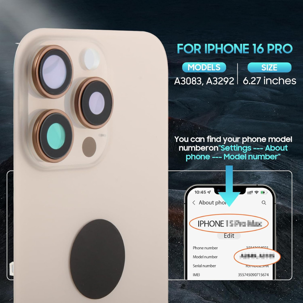 Back Glass Replacement Lot With Metal Magnet For iPhone 16/16 Plus/16 Pro Max