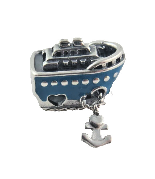 Authentic Pandora Anchored Cruise Ship Charm 792198C01