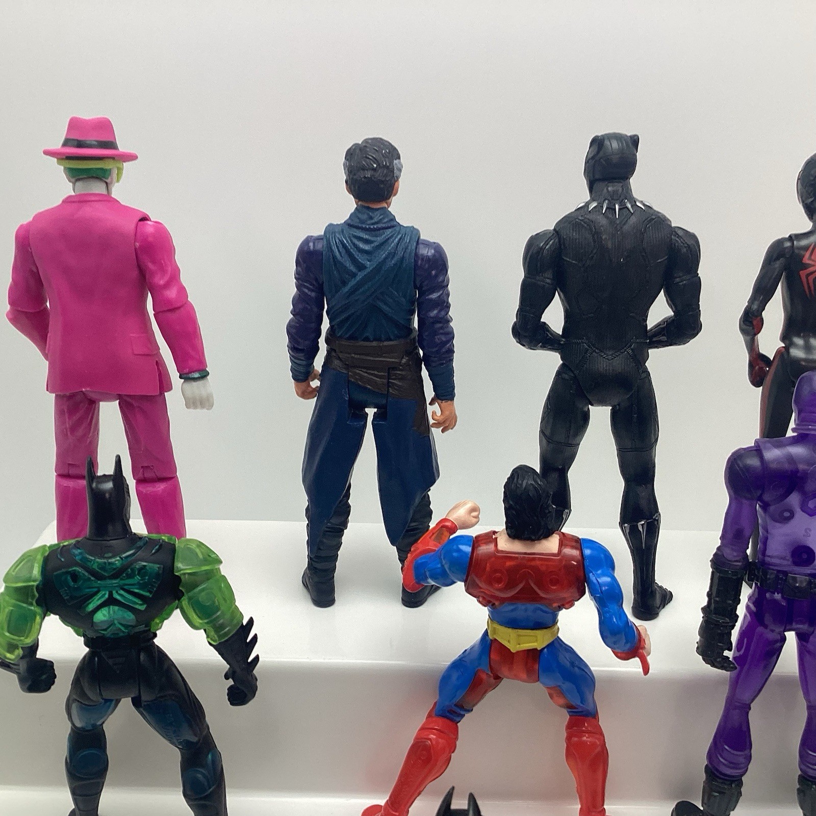 Marvel Super Heroes Figures Lot Kenner Robin Batman Spider-Man Dr Strange Sersi