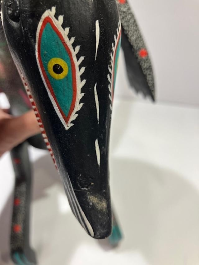 DRAGON Standing Hand Carved Oaxacan Folk Art Oaxaca Mexico