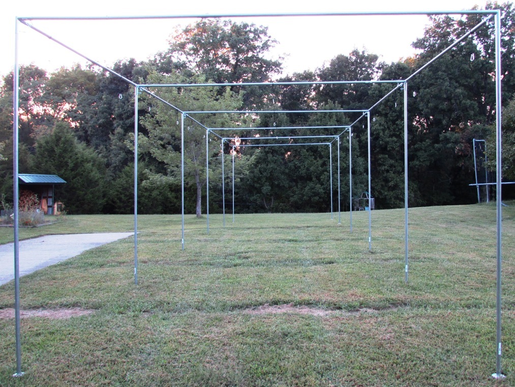 Batting Cage Frame Kit 10' x 12' x 50' EZ UP & DOWN Baseball Softball Frame Kit