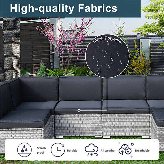 14 PCs Outdoor Patio Furniture Cushion Cover Set Replacement Covers Slipcover