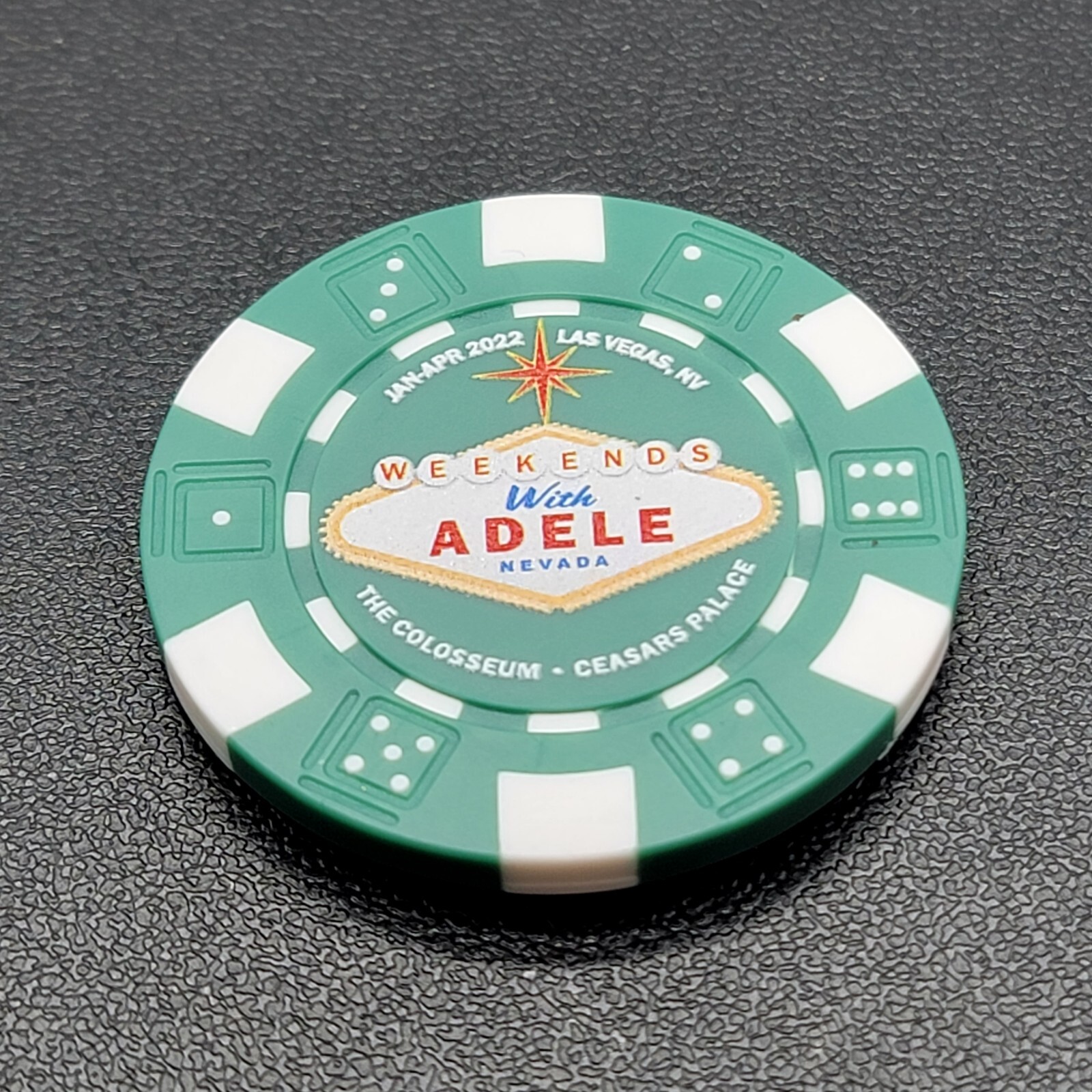 Weekends with Adele Poker Chip Magnet Caesars Palace Las Vegas Colosseum Token