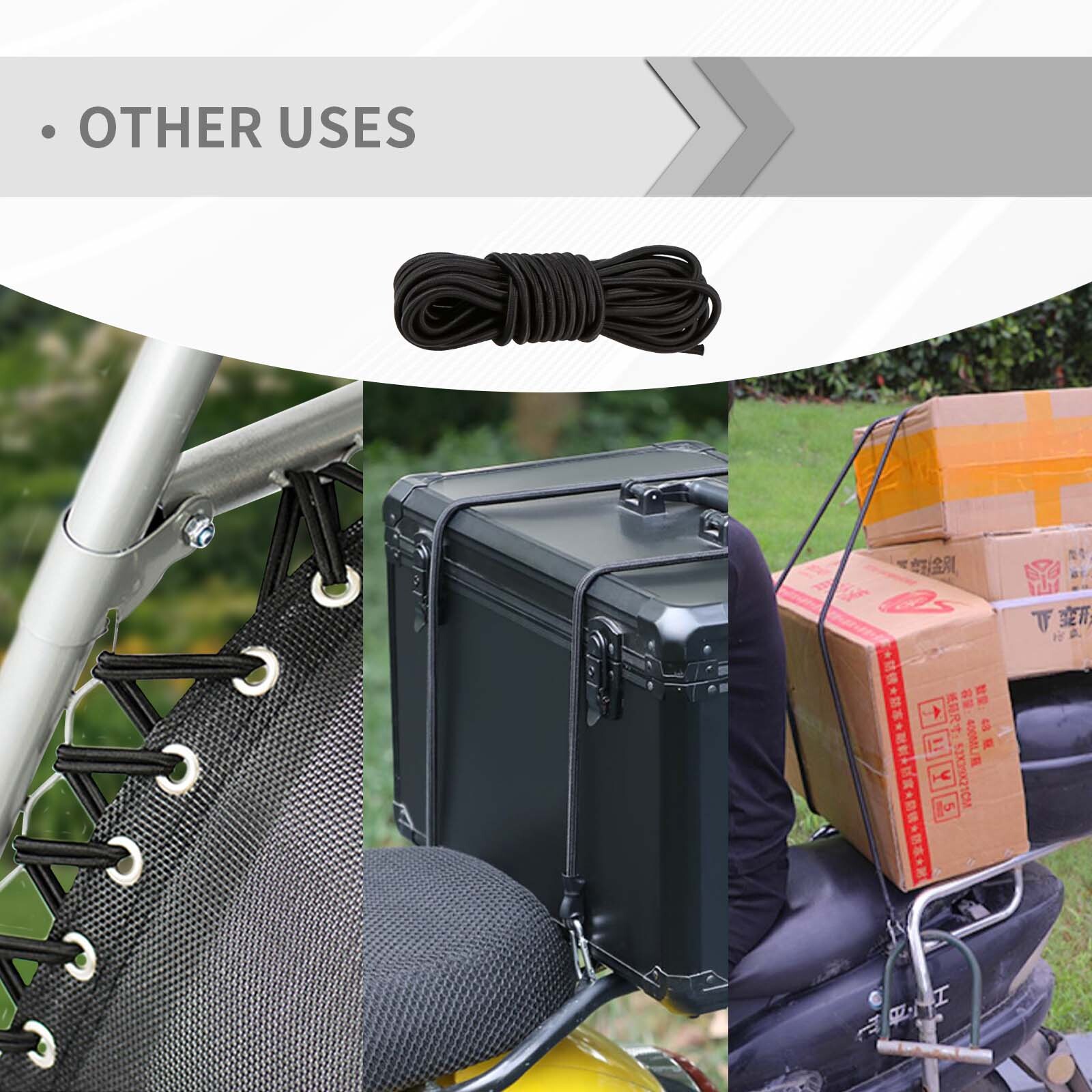 1/8" Multi-Use Elastic Bungee Cord Heavy Duty Shock Rope Tie Down Stretch Band