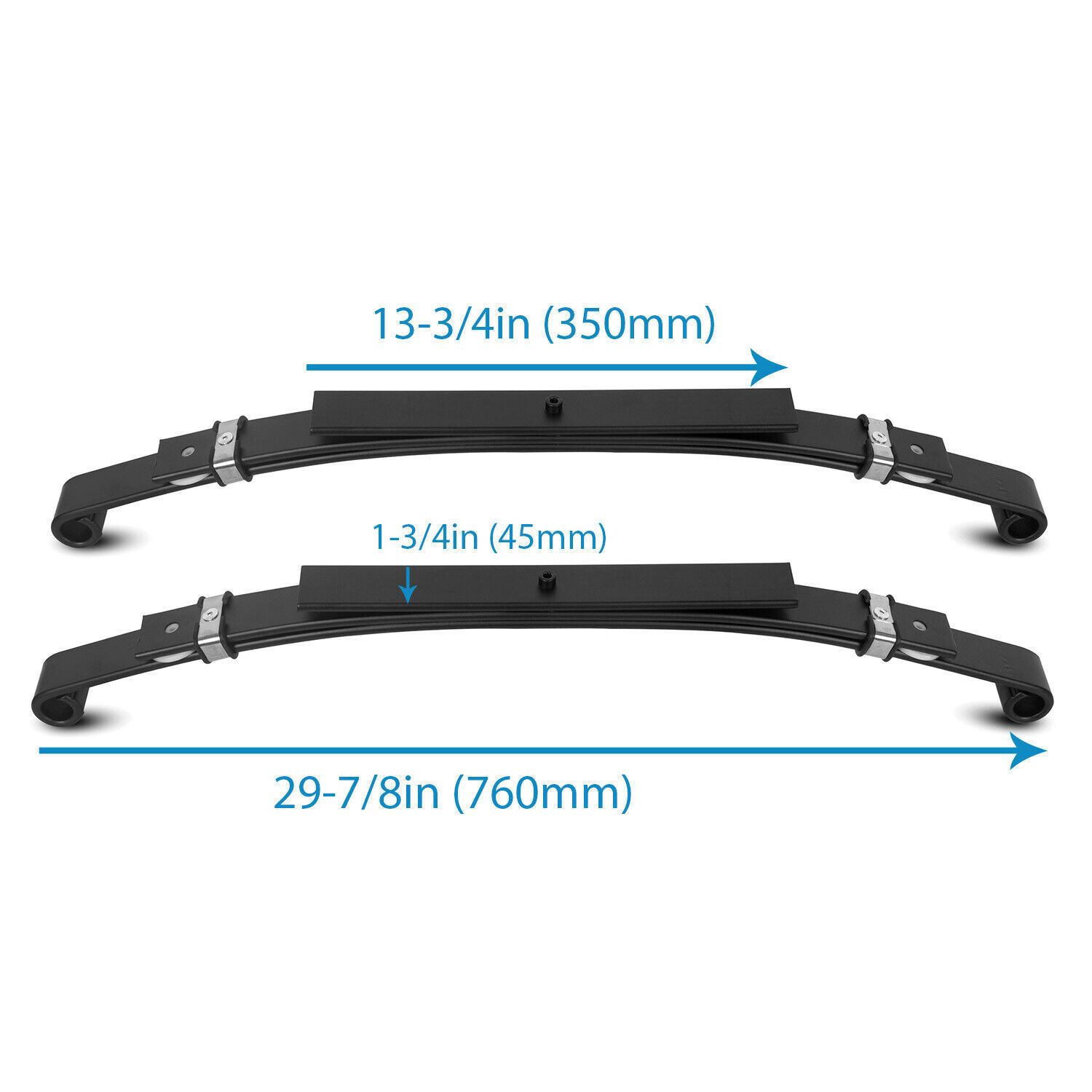 6" A-Arm Lift Kit & Rear Leaf Springs Black For 1982-2003 Club Car DS Golf Cart