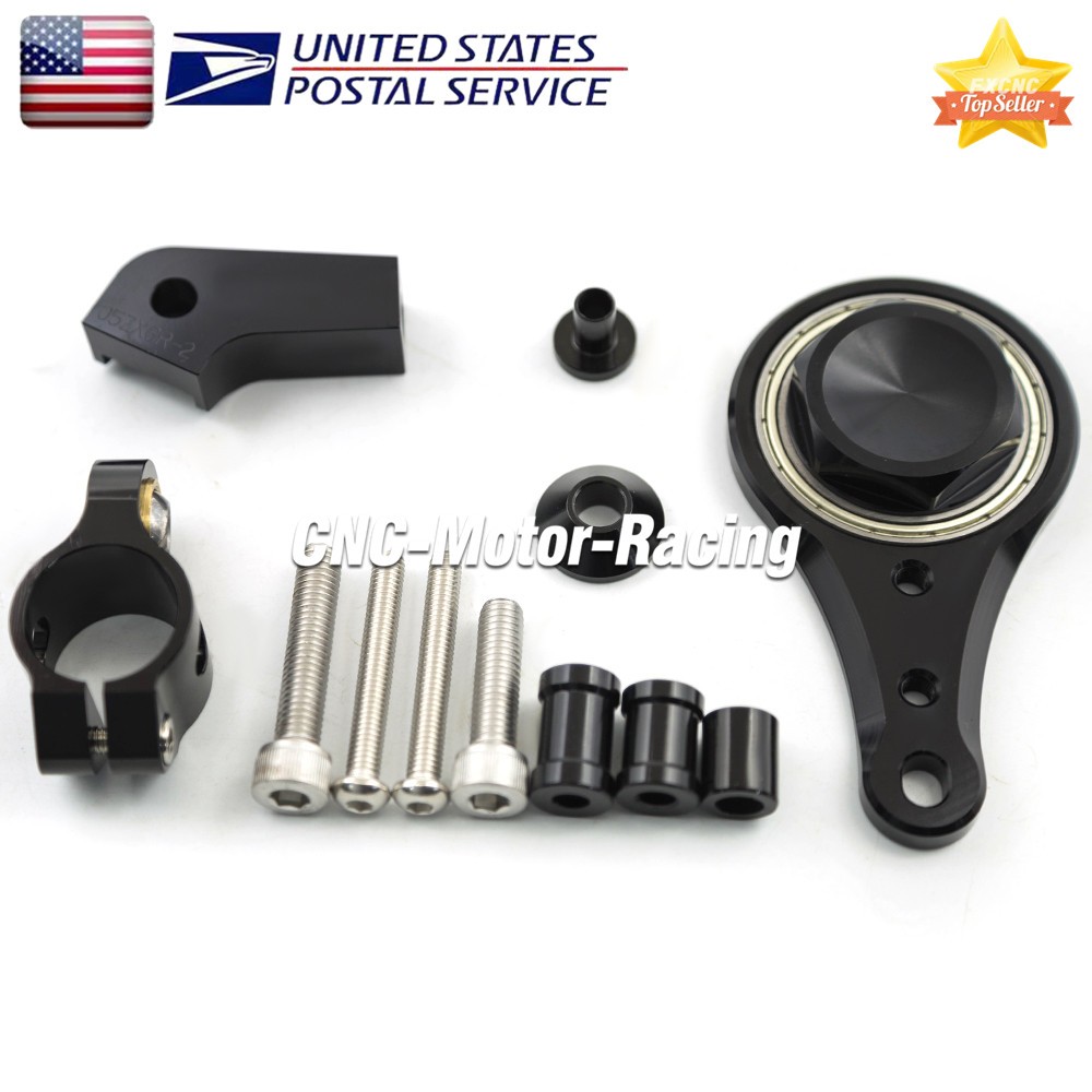 For Kawasaki Ninja ZX636 ZX6R 2005-2006 Steering Damper with Bracket Mount Kit