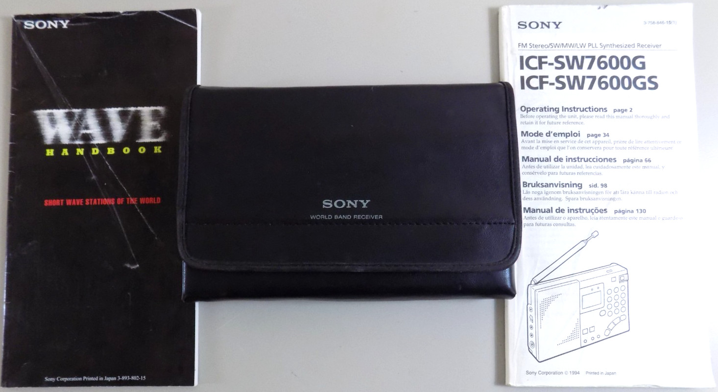 SONY ICF-SW7600G FM/SW/ MW/LW PLL SYNTHESIZED WORLD BAND RECEIVER COMPLETE