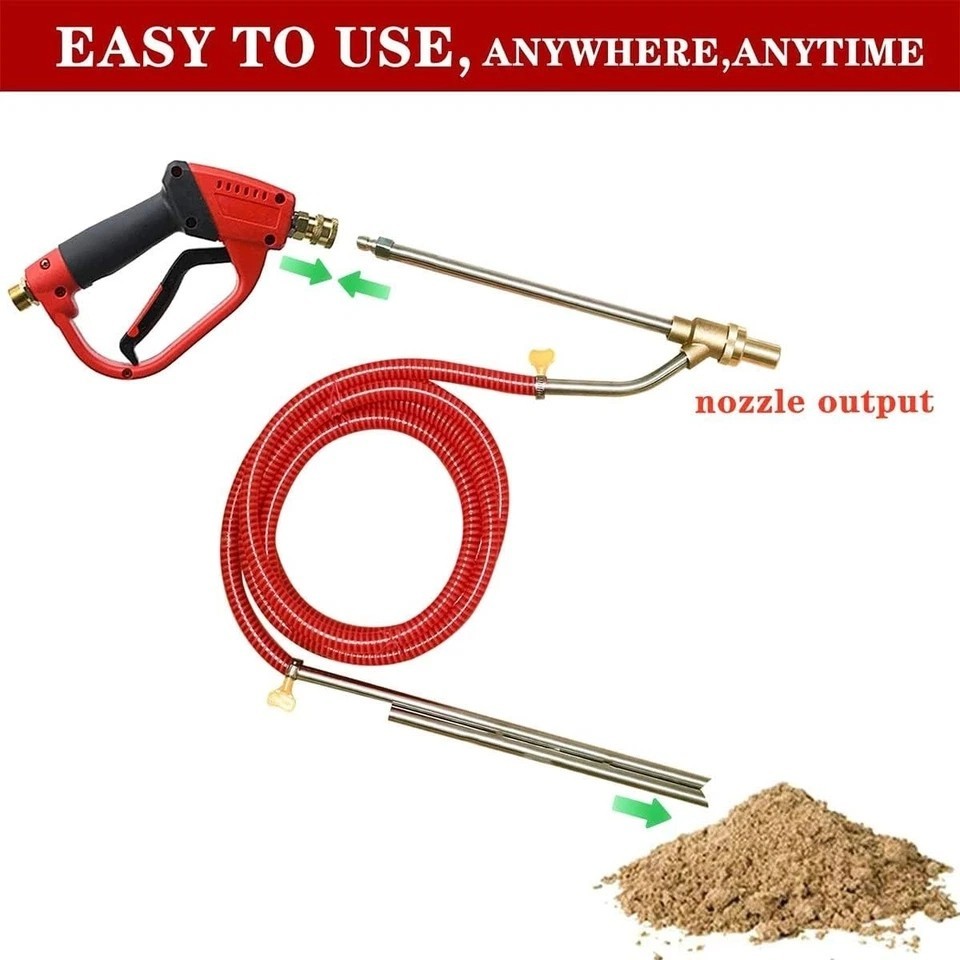 Pressure Washer Sandblasting Kit 5000 PSI Wet Abrasive Sandblaster Attachment wi