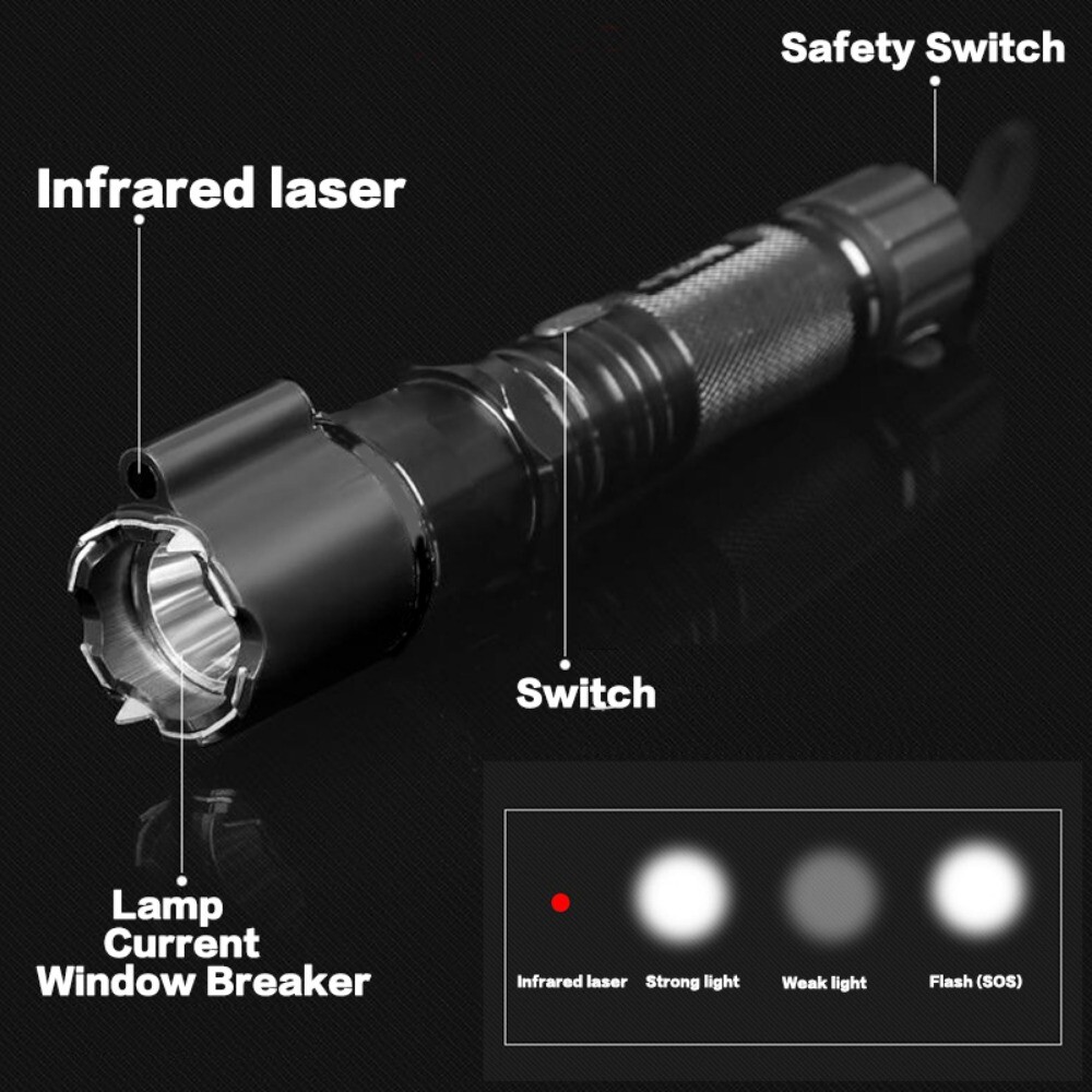 Stun Gun 700 BV Heavy Duty Metal Rechargeable LED Flashlight