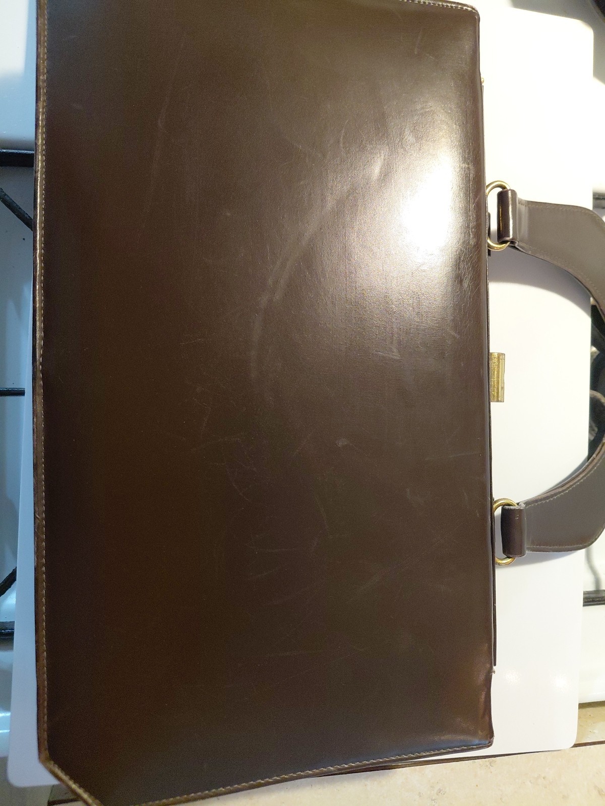 Vintage Susan Gail Handbag Dark Brown Accordion Style Purse Double Handles