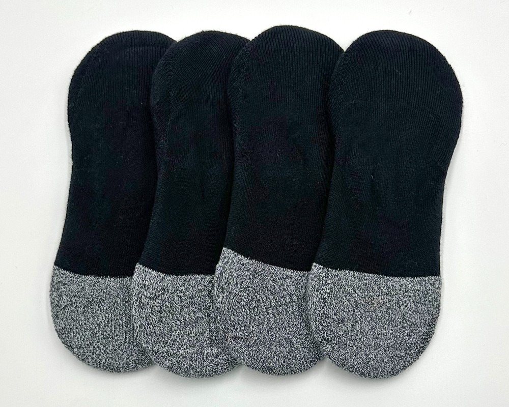 4 pairs Bombas Women's Cushioned No Show Socks Everyday Size Med 8-10.5 black