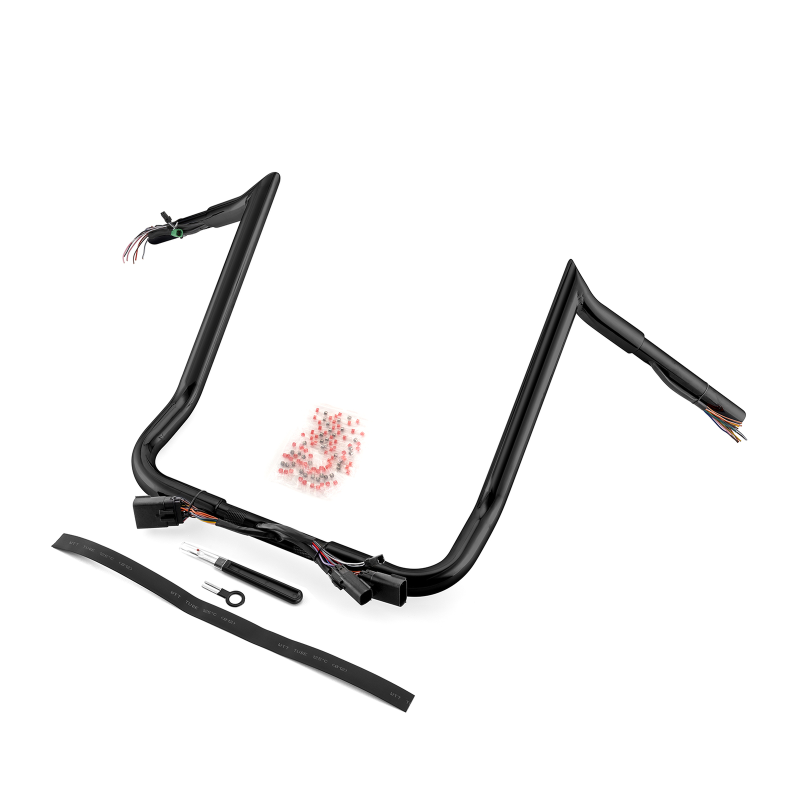 14" Pre-Wired Meathook Bar Handlebar For Harley Street Glide Electra Glide 08-13