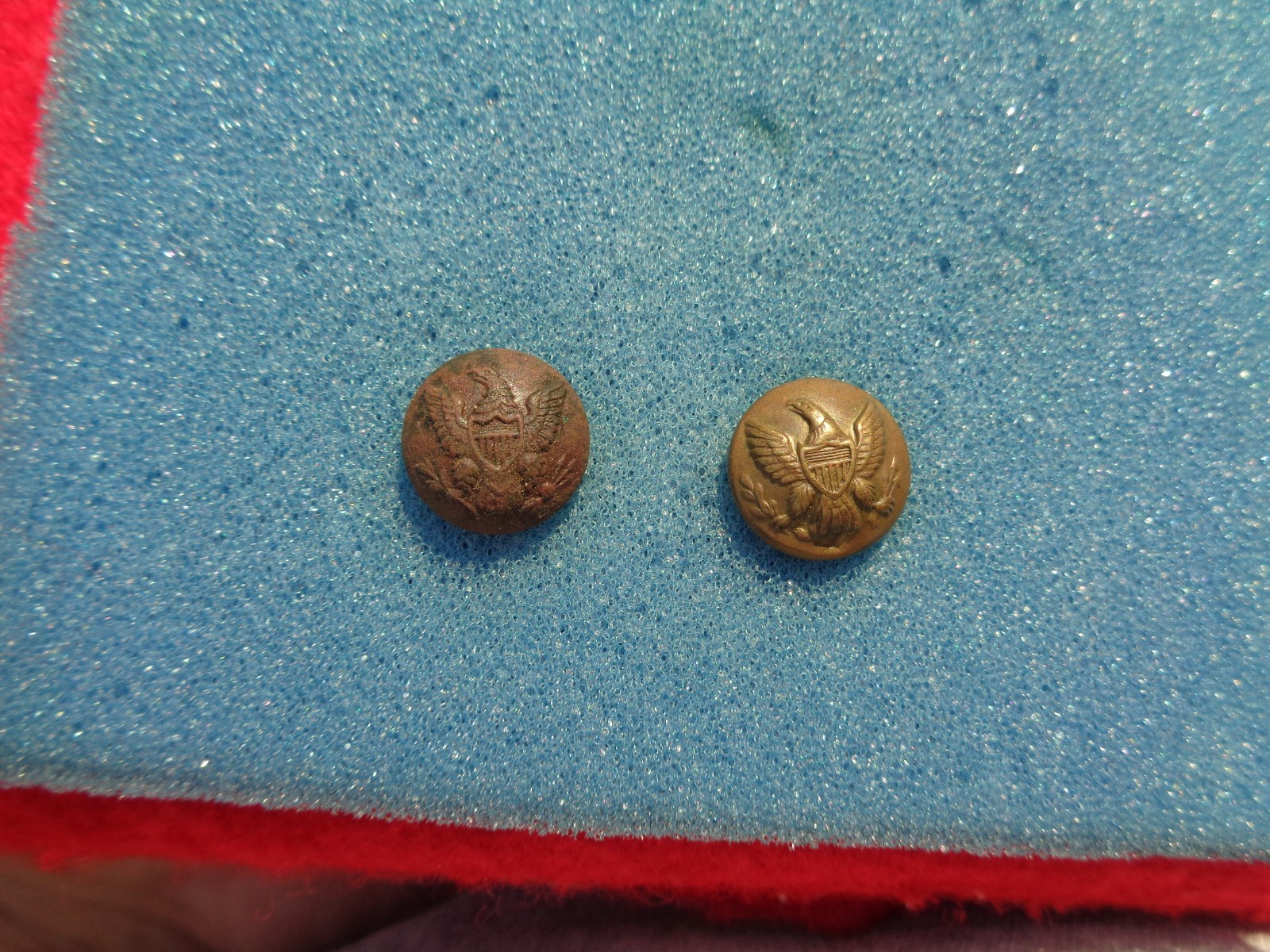 2 Civil War Eagle General Service Cuff Buttons Dug & Non-Dug Charleston, SC.