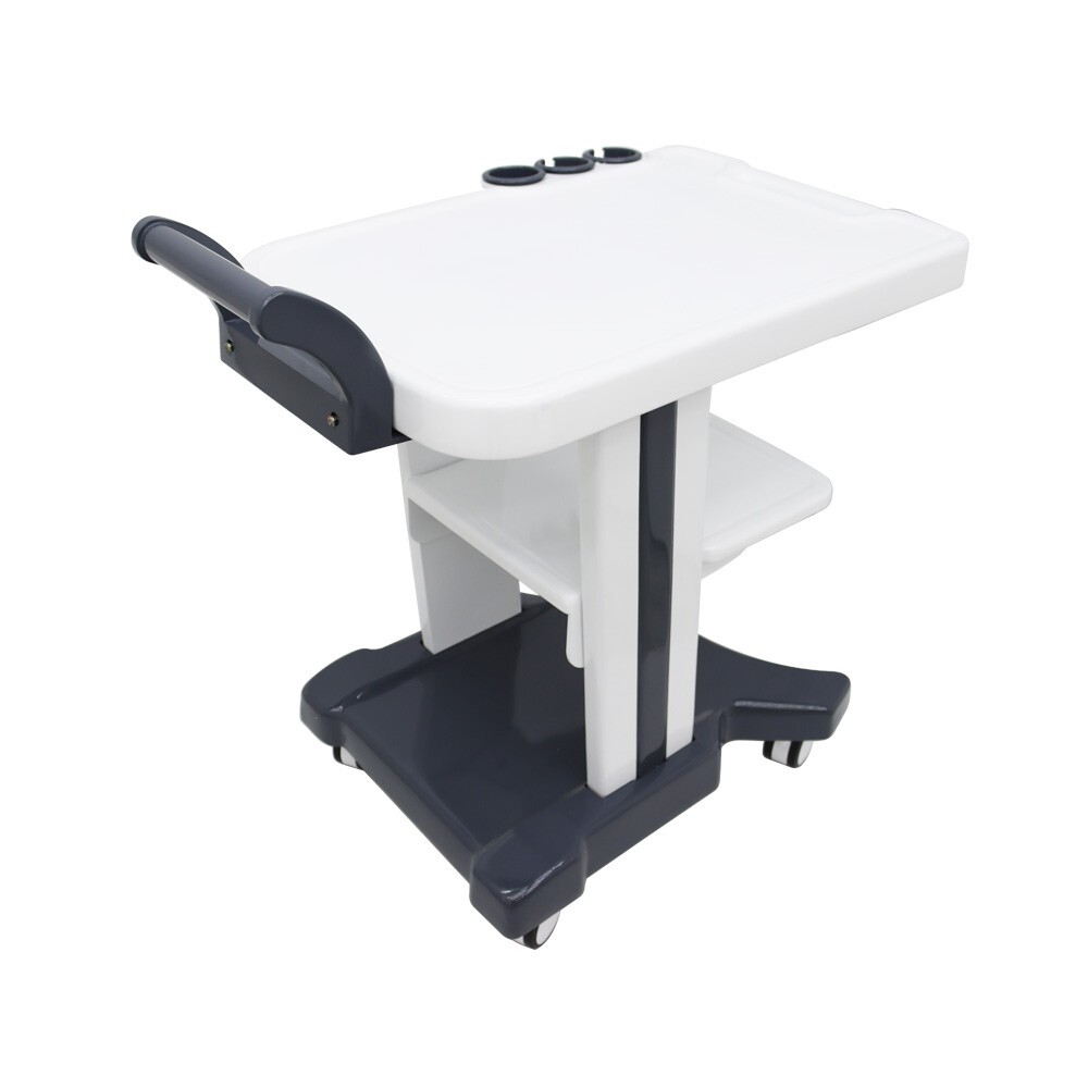 3 Holes ABS Mobile Trolley Cart for Portable Ultrasound Scanner System w/Wheels