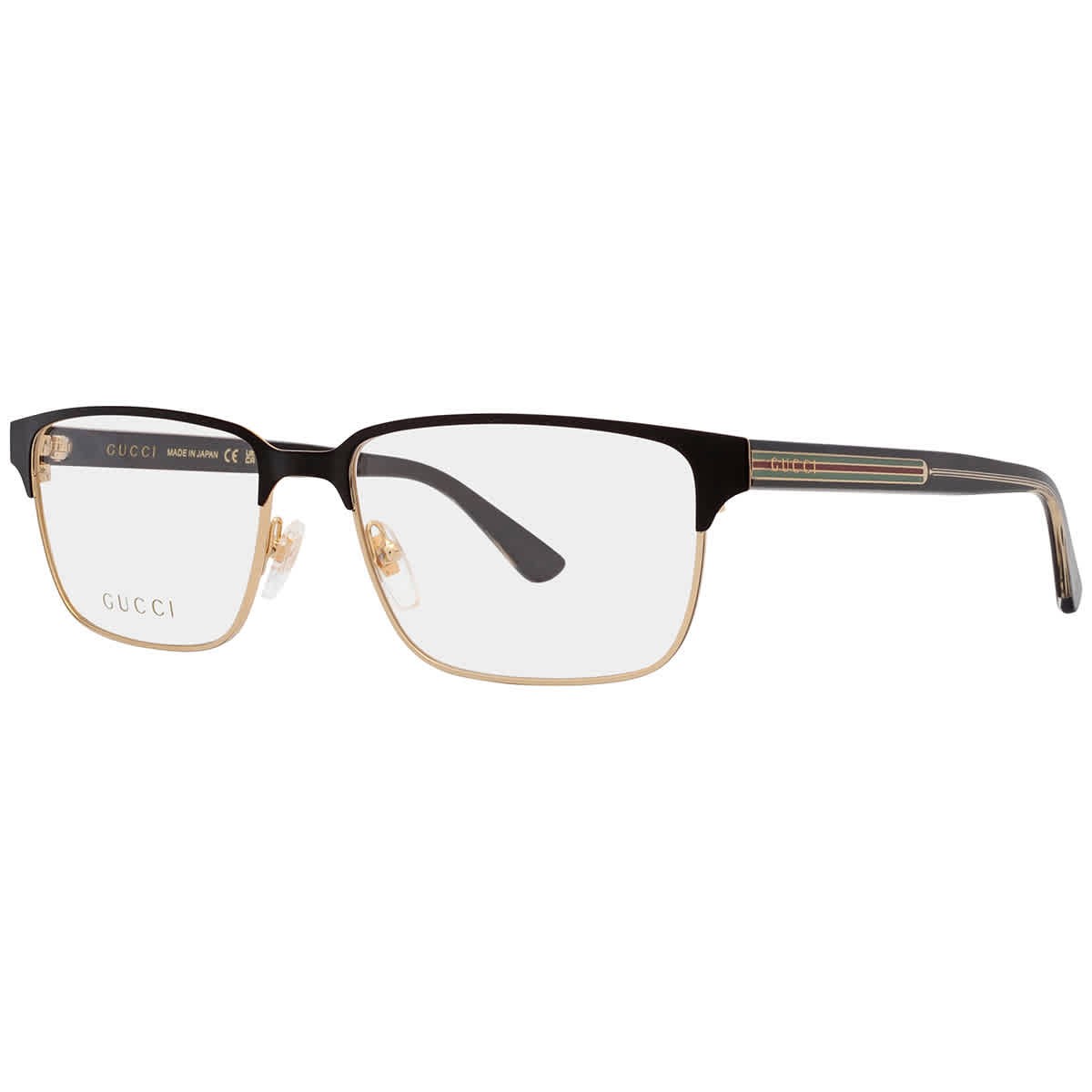 Gucci Demo Rectangular Men's Eyeglasses GG0383O 004 58 GG0383O 004 58