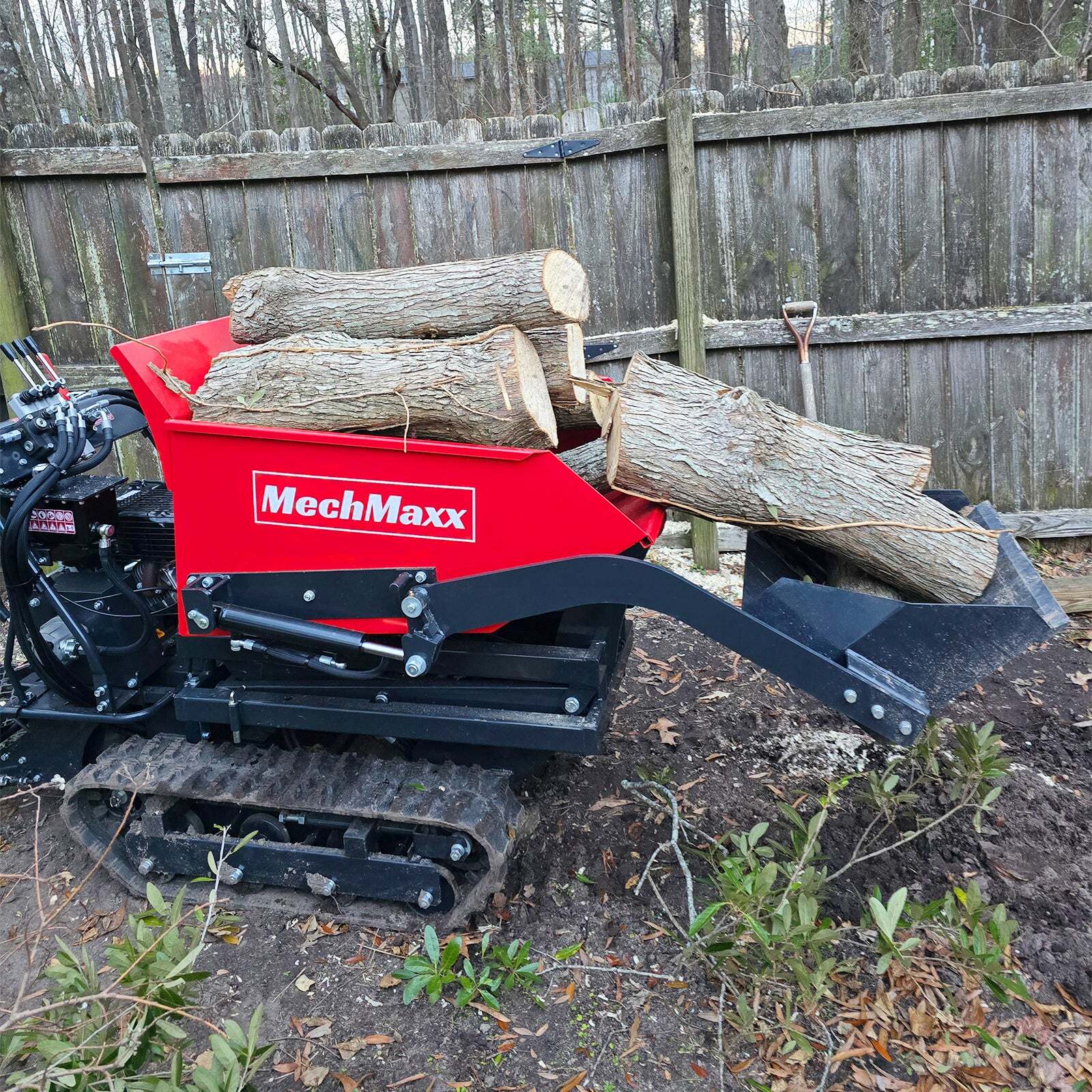 MechMaxx 1100Lbs Capacity Barrow 302cc 10HP E-Start Gas Tracked Dumper, D50HTFL