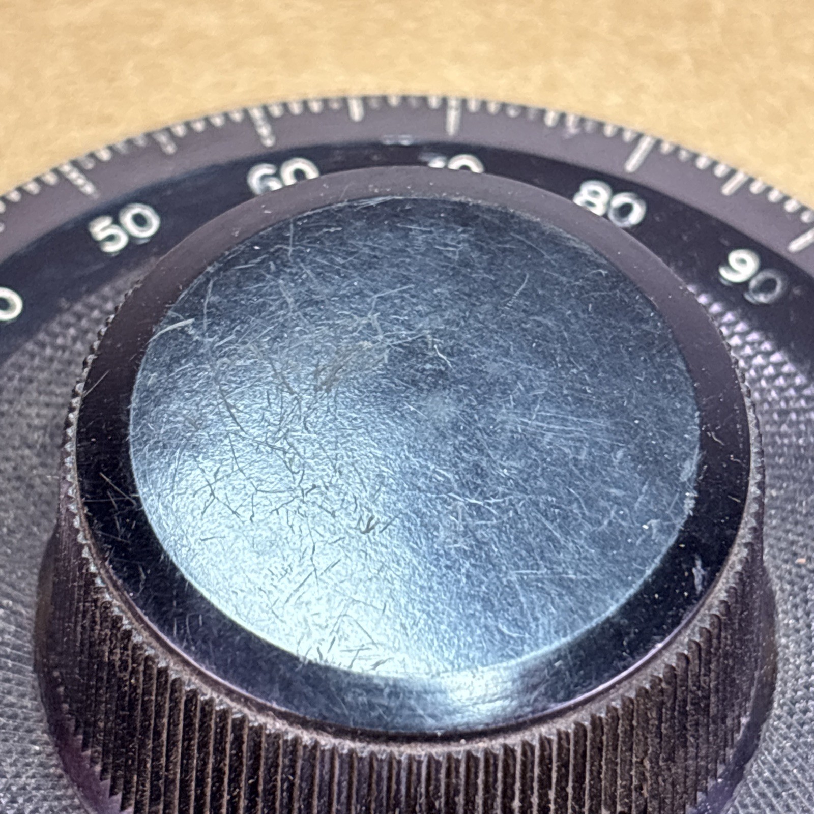 VTG AMSCO 1920's Black 4" 0-100 Indicator Knob with Set Screw (QTY) Radio/Vcap