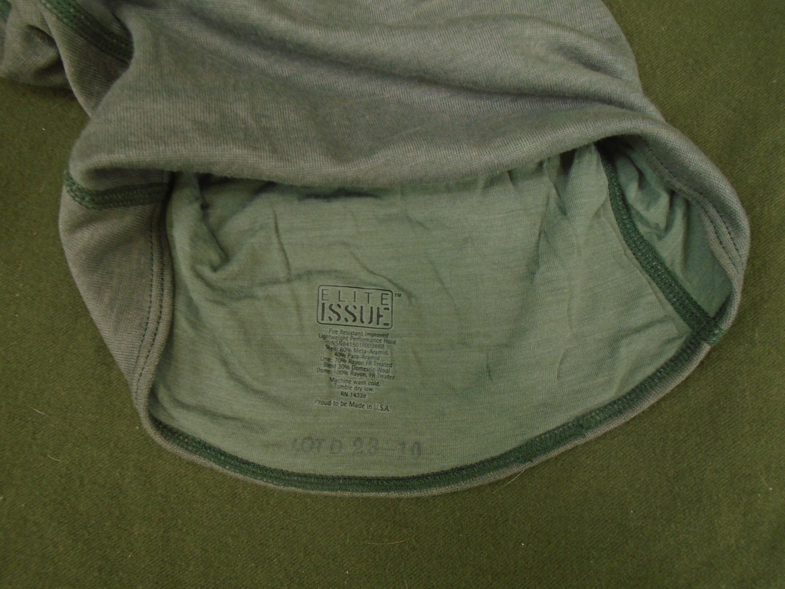 US Military Army Elite Issue Lightweight FR Hood Mask Balaclava New 247-K