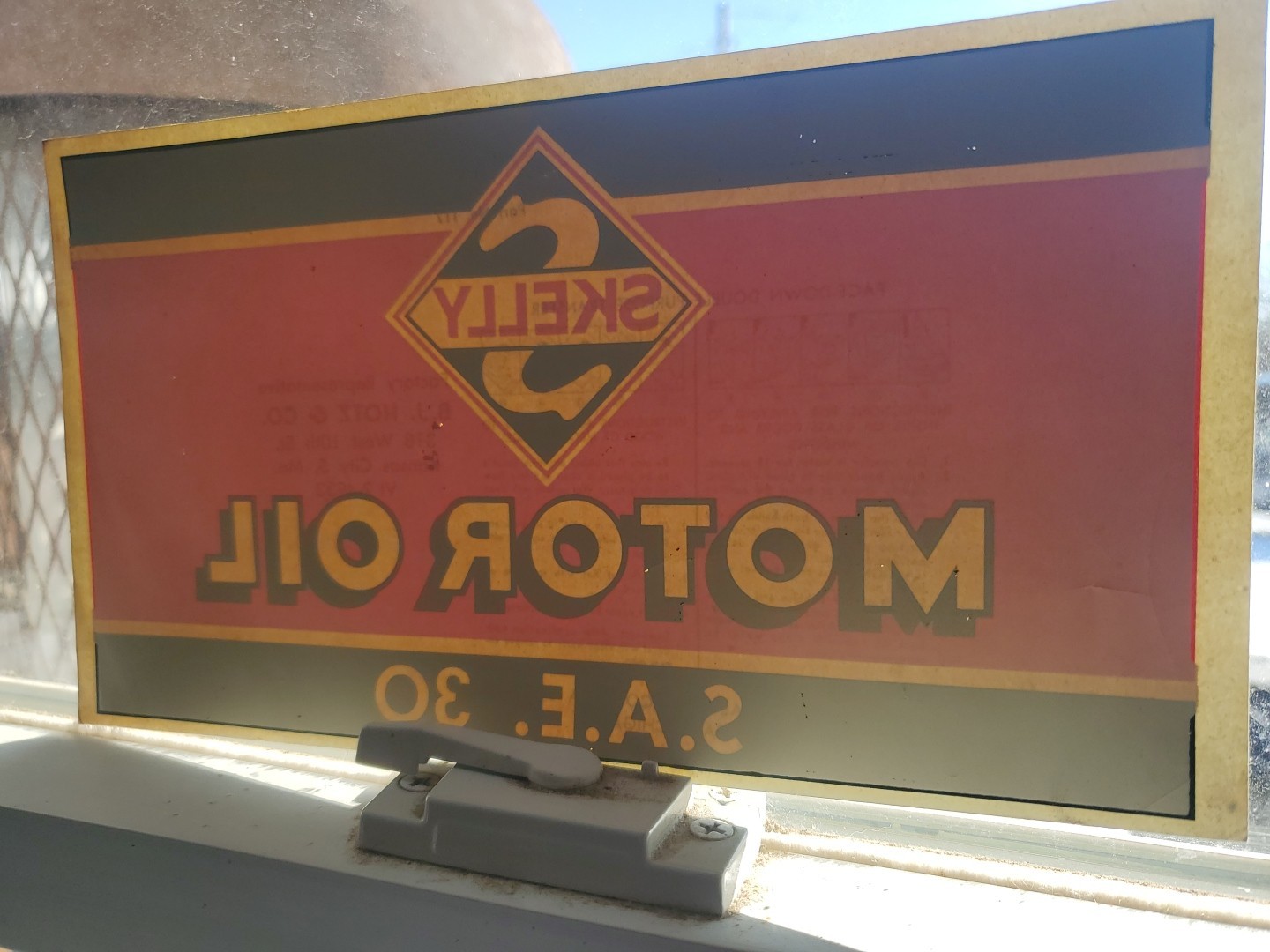 Vintage Waterslide Skelly Motor Oil SAE 30 Decal Original