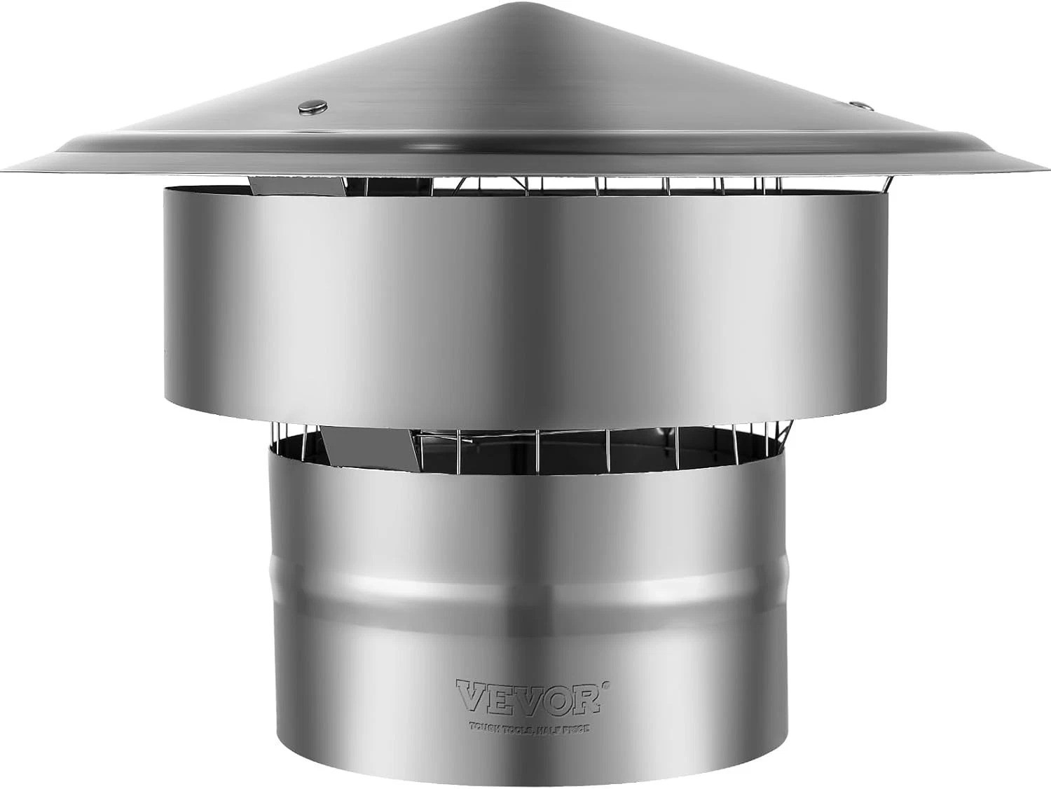 6 inch Chimney Cap - All-Weather Stainless Steel with Reinforced Hardware, Ea...