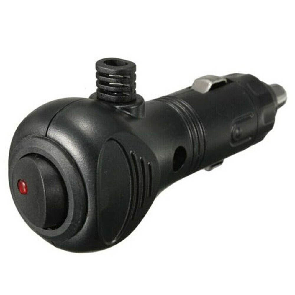 2Pcs 12V DC Car Cigarette Lighter Cable Adapter Plug with LED On/Off Switch