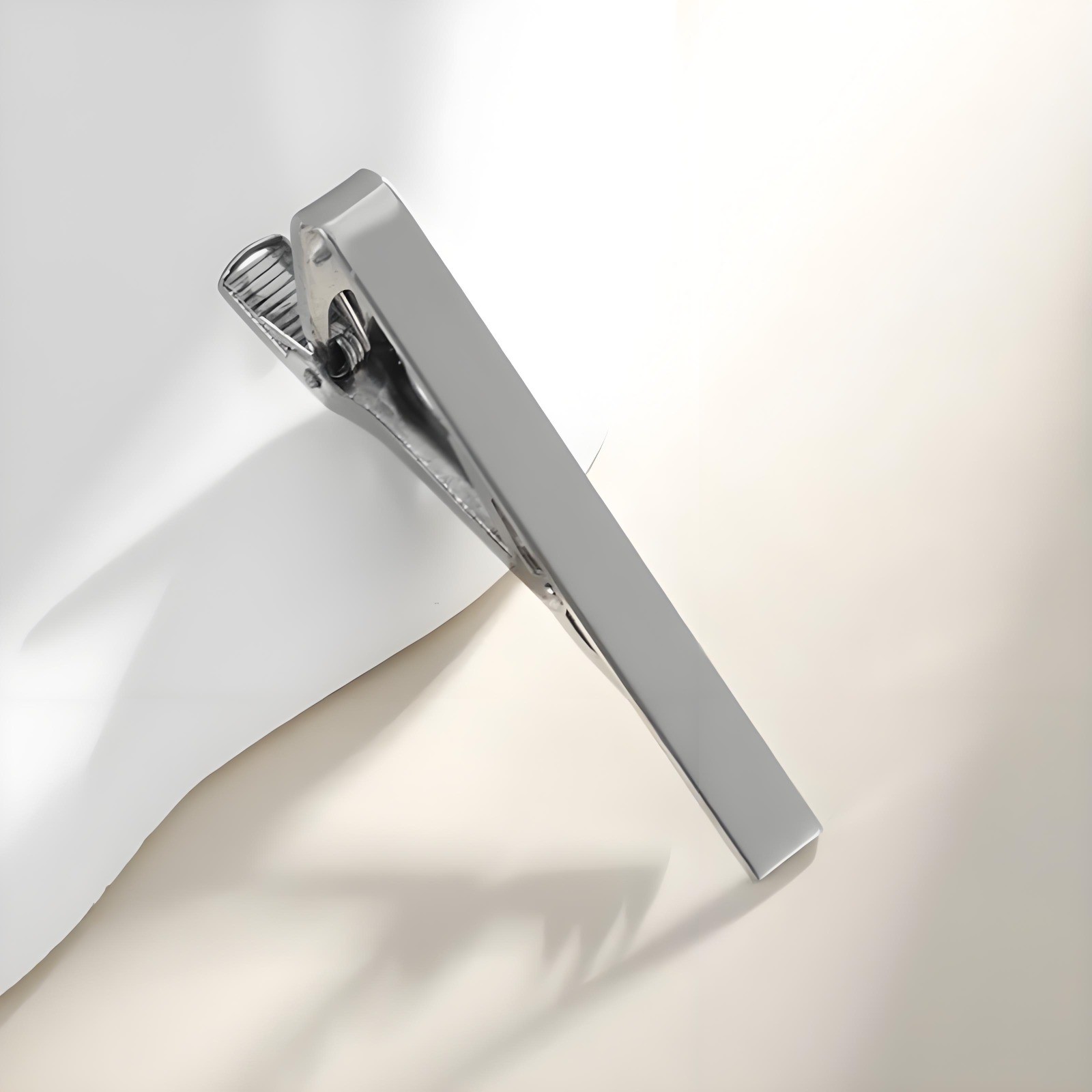 2.2" Inches Silver Stainless Steel Tie Clip Bar Necktie Silver Mens Clasp Clamp