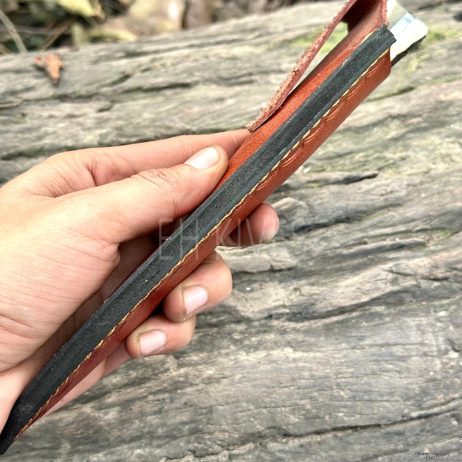 Handmade Genuine Cow Leather Sheath for 8-10 Inch Fixed Blade Hunting Knife