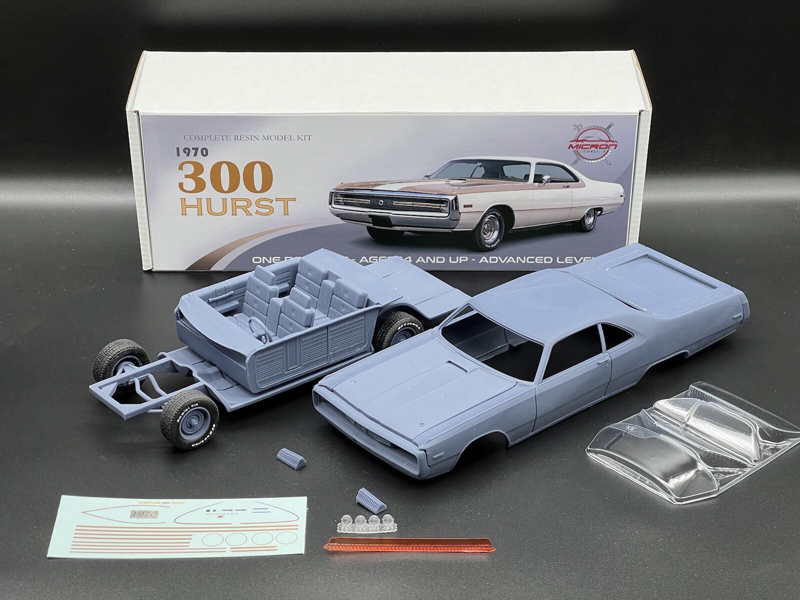 1/25 1970 Chrysler 300 Hurst Resin Model Kit – Premium Quality with Decals