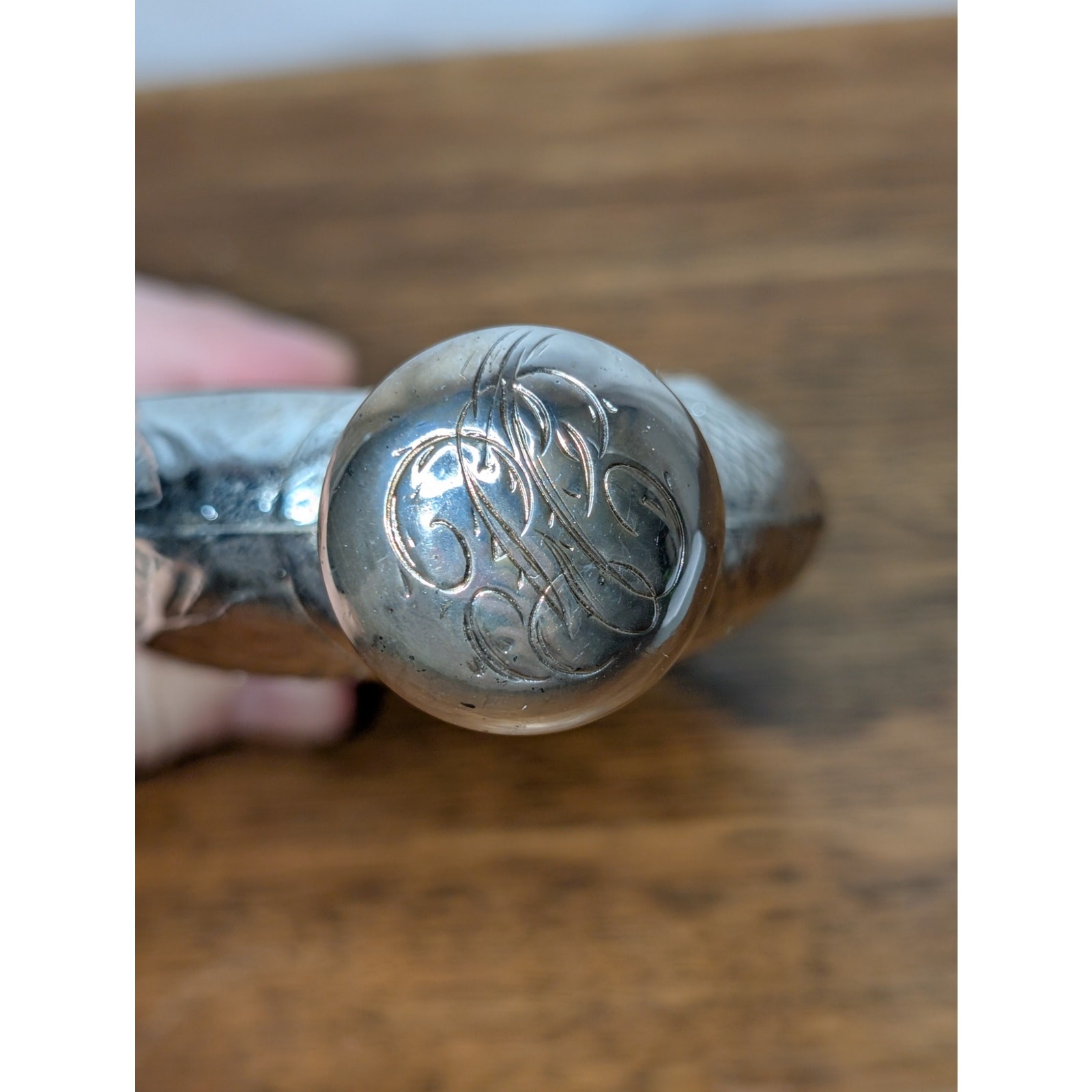 Vintage TOWLE Silverplate Fish Liquor Flask 6"