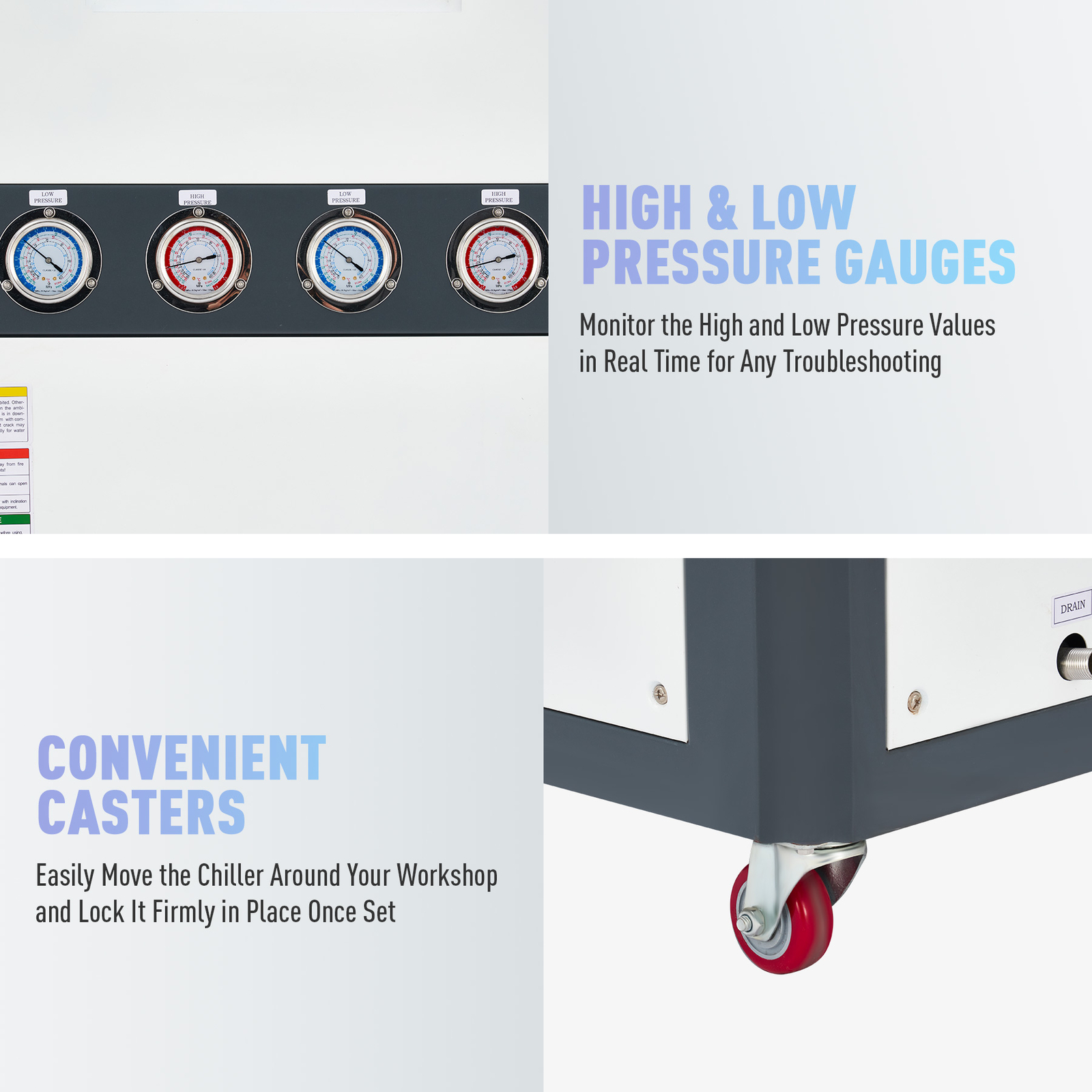 CREWORKS 37 Gal 8 Ton Air-cooled Water Chiller for Laser Cutters CNC Machines