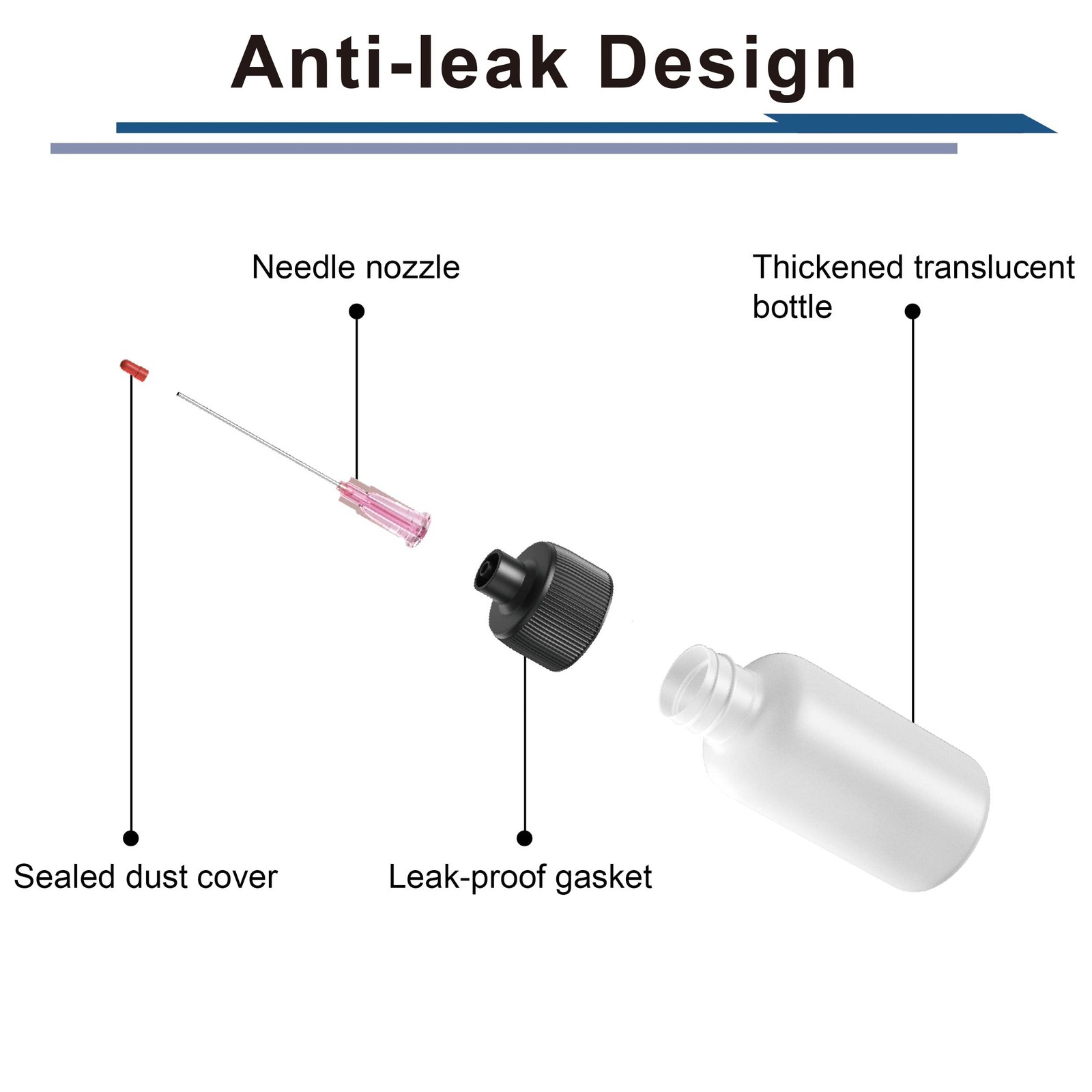 5 Pcs Needle Oiler 1 oz LDPE Precision Gun Oil Bottle Set