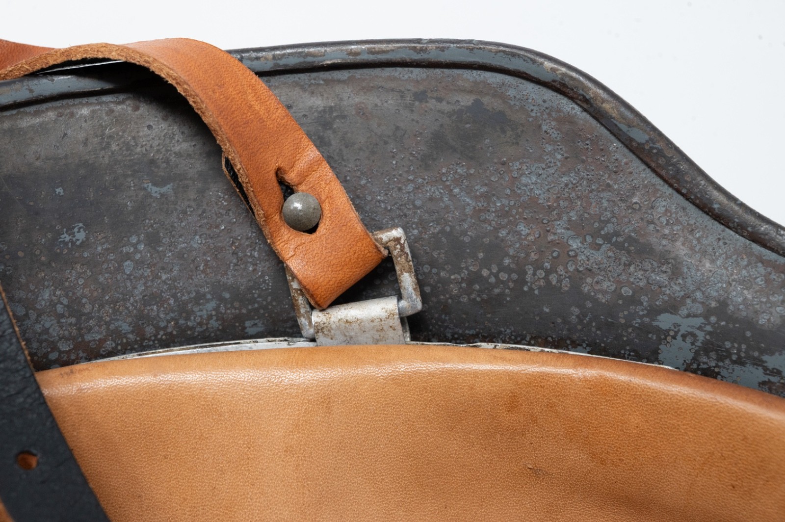 WWII German M35 Luftwaffe Helmet With Reproduction Liner and Chinstrap