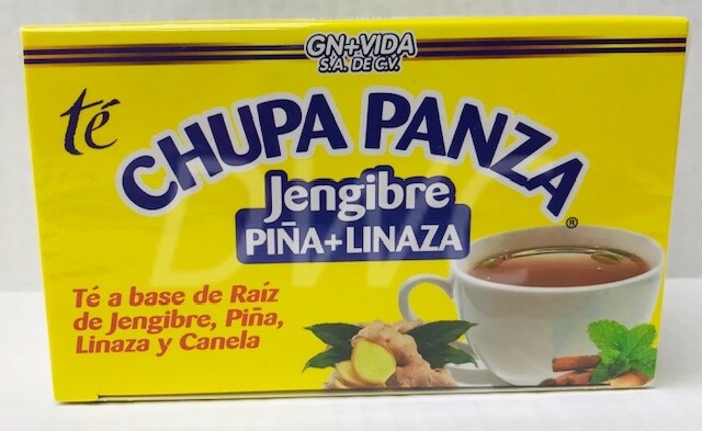 3 Pack TEA CHUPA PANZA TE GINGER PINA LINAZA CANELA 90 Day Supply DETOX GN+VIDA
