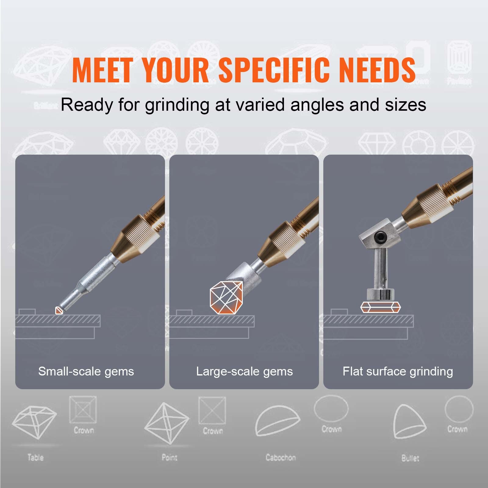 VEVOR Gem Faceting Machine 180W Jade Grinding Polishing 2980RPM Rock Polisher