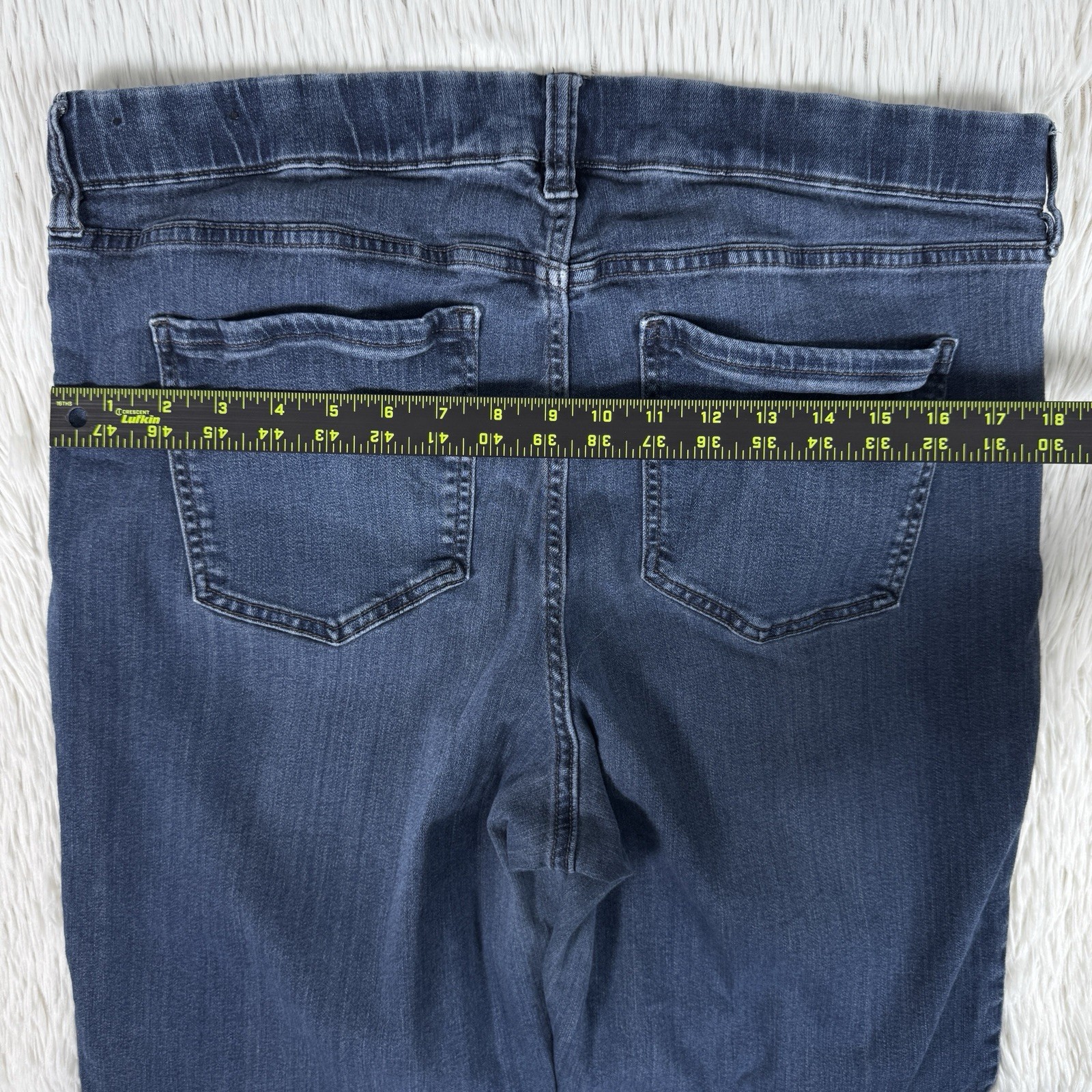 Liverpool Blue Dark Wash High Waisted The Slim Straight Denim Jeans Women's 20W